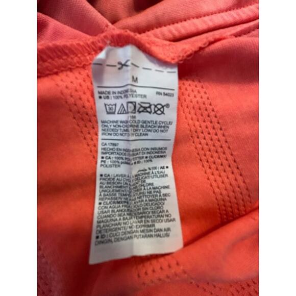 Old Navy Active Core Mens M Performance Polo Shirt Orange Breathable Lightweight - Picture 4 of 7